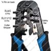 Dual-Modular Network Crimping Tool - RJ45/RJ12/RJ11 - Cutter/Stripper