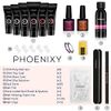 Phoenixy Poly Nail Gel Kit, 6 Colour Poly Nail Gel Set 15ML Clear Nude Pink Builder Nail Gel Set Nail Extension Gel Basic Gifts Set for Women