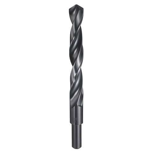 HARFINGTON 18mm Drill Bit 13mm Reduced Shank Round 4241 High Speed Steel Nitriding Black 118° Standard Point for Plastic Wood Copper Aluminum Iron Medium Soft Metal