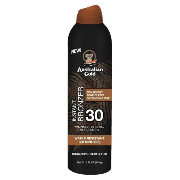 Australian Gold Continuous Spf#30 Spray 6 Ounce With Bronzer (177ml) (2 Pack)