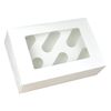 Shireproducts 10x White Cupcake Boxes - 6 Holes