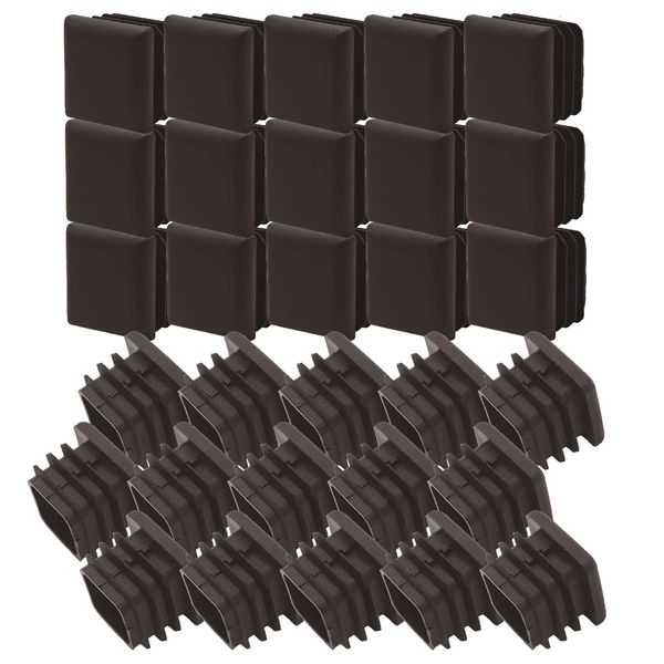 ZERONOWA Pipe End Cap Square Cap Protective Cover Insert Cap Chair Leg Square (25mm)