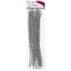 Cousin DIY Silver Tinsel Stem, 3mm x 12 inch, 35 Pack