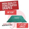 Cloth Fenestrated Drape, 30” x 30” with 7” x 1.25” Rectangle, Autoclavable