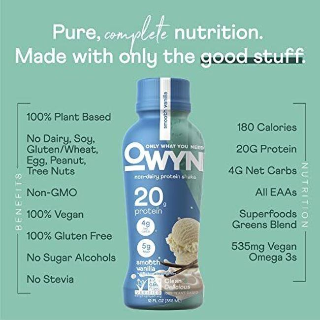 OWYN Plant Based Protein Shake, with 20g Vegan Protein from Organic Pumpkin SE