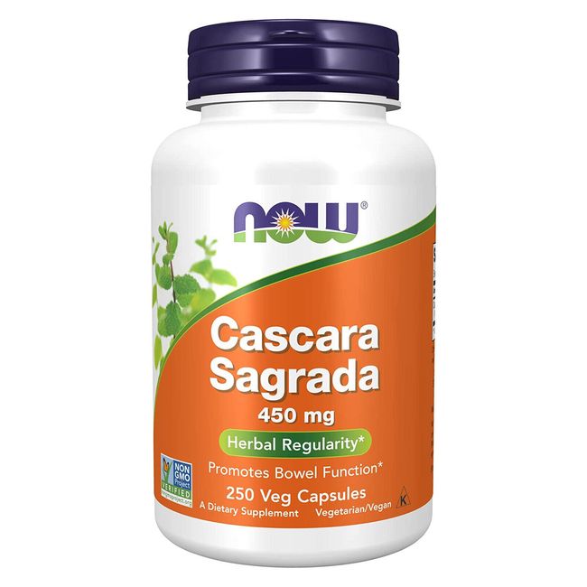 NOW FOODS Cascara Sagrada 450 mg - 250 Veg Capsules