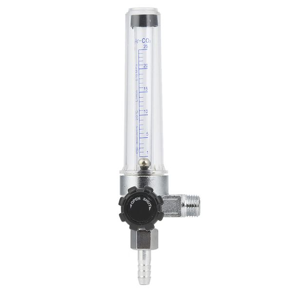 ViaGasaFamido Argon CO2 Mig Tig Flow Meter Regulator, Plastic Welding Pressure Regulator Gas ShieldingParts Perfect for MIG and TIG Welding,Liquid and Mass Flow Meters