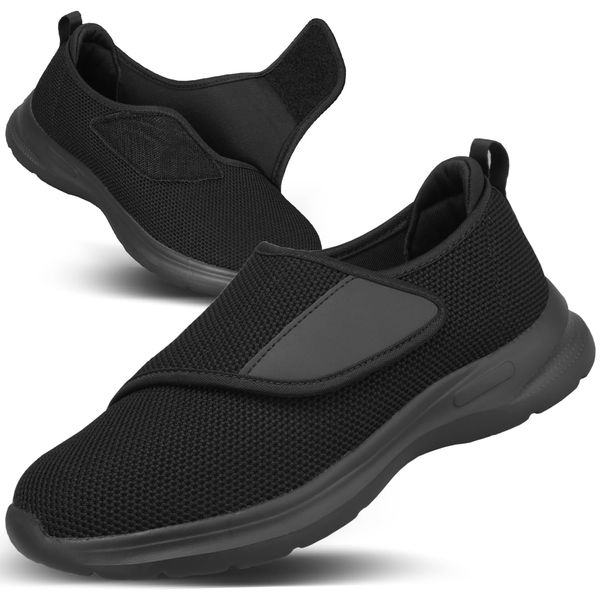 JFbaha Nursing Shoes, Nursing Shoes, Men's, Women's, Slip-on Rehabilitation Shoes, Sneakers, Lightweight, Anti-Slip, Elderly, Velcro, Indoor Shoes, Outdoor, Fall Prevention, 3E, Wide, Soft, Walking,