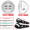 Cuhubyup 6.5 Inches Round Motorcycle LED Headlight with Brackets Assembly (White Light)