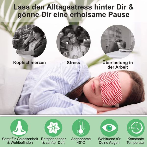 IEA Medical Wärmende Augenmaske Kamille (5er Set), Schlafmaske, Home Spa, Eye Mask, Augenmaske Wärmend, Augen Entspannung, Augen Wärmemaske, Wärmemaske für Augen