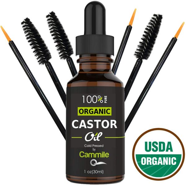 Organic Castor Oil - For Hair, Eyelashes, and Eyebrows Growth 1 oz 30ml