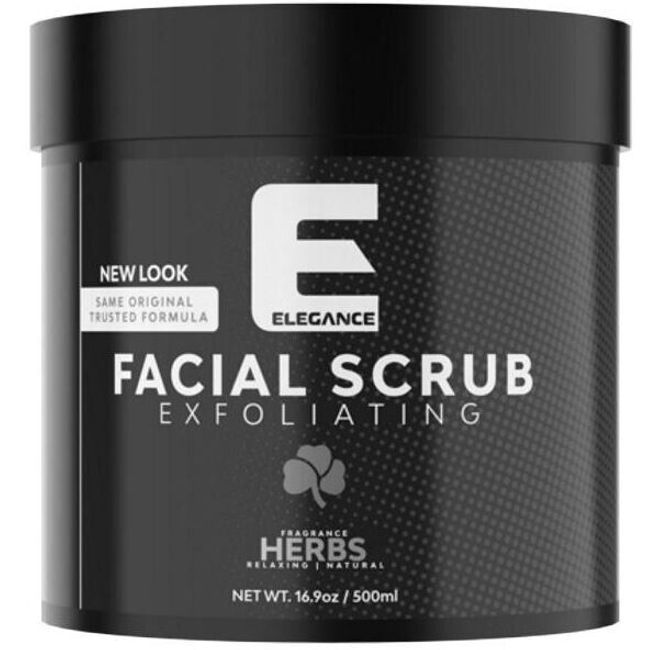Elegance Exfoliating Facial Scrub 16.9 oz. Herbs Fresh & Active- NEW! Fast Ship!