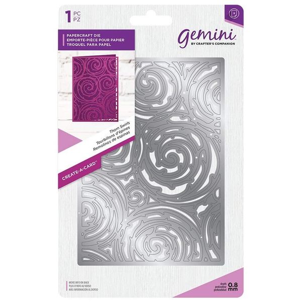Gemini Create a Card Metal Die-Thorn Swirls, Silver
