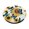 Funny sunflower with blue butterfly Pattern Print PopSockets Adhesive PopGrip