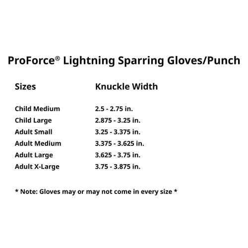 PROFORCE Lightning Punches Karate Sparring Gloves - Blue - Medium