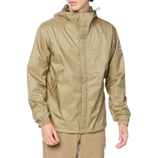 Mizuno B2JE0A01 Bergtech Aqua Block Rain Jacket, Waterproof, Moisture Permeable, Water Repellent Even After 20 Washes, General Outdoor Use, kelp beige