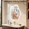 LUVODI Cloud Shape LED Bathroom Mirror Irregular Dimmable Wall Vanity Mirrors HD