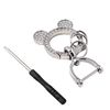 Secchuu Keychain, Car, Motorcycle, Carabiner, Hook, Double Ring, Keyring, Convenient, Smart, Simple, Design, Key Case, Metallic, Silver
