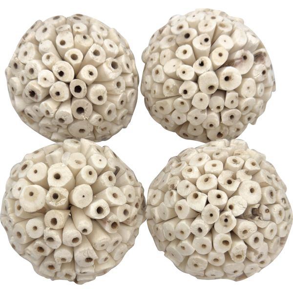 9501 Pk4 Huge Sola Balls - Big chewable Bird Foot Toys, Handmade from Natural air Dried sola Wood Pieces, Lightweight, Easy for Pets to chew and Shred, Stick Treats Inside, Break Apart by Hand,