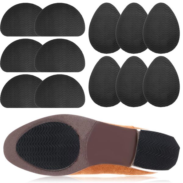 6 Pairs Non-Slip Shoe Pads Silicone Adhesive Shoe Sole Protectors High Heels Anti-Slip Shoe Grips Shoe Slip Pads for Bottom of Shoes Non-Skid Stickers for Man Woman