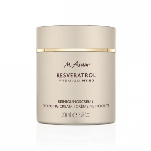 M. Asam RESVERATROL PREMIUM NT50 Reinigungscreme (200 ml) - entfernt schonend & gründlich Unreinheiten, Schmutz & Make-up, für einen klaren & wachen Teint, vegan