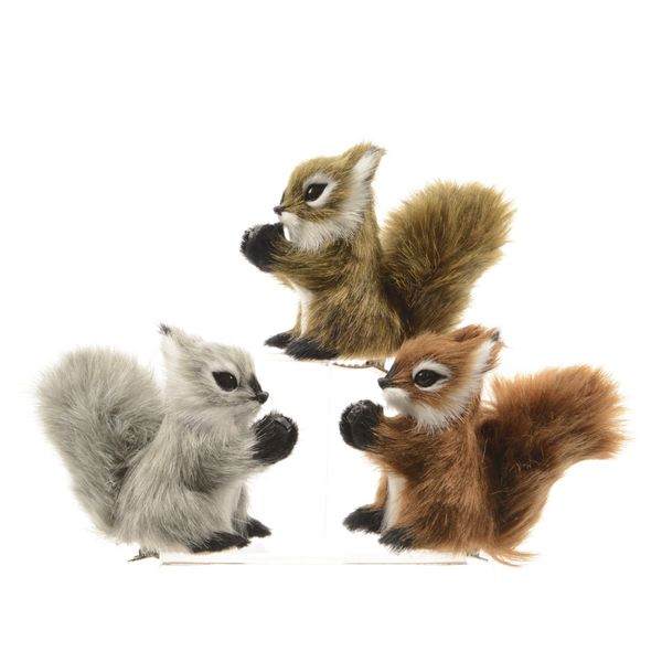 Kaemingk Squirrels Decoration 10 Centimeter Set of 3