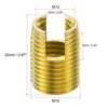 sourcing map Self Tapping Threaded Inserts M12 M16x22mm 45# Carbon Steel Repairing Nuts 10pcs