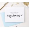 Will You Be My Ring Bearer Proposal Card