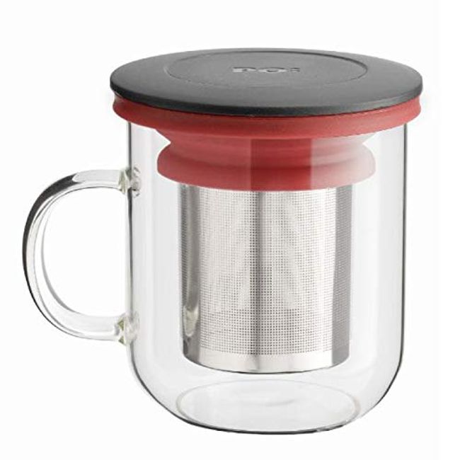 PO Poe Mug with Infuser 11.8 fl oz (350 ml) (Red)