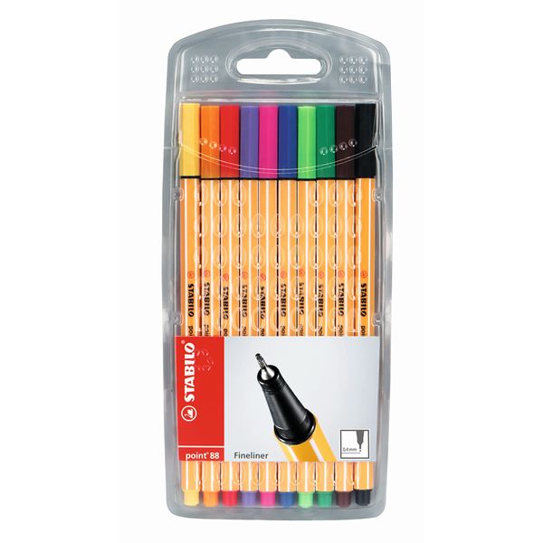 Wallet of 10 Assorted Colours, Standard