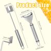 2pcs Corn Peeler and Stripper Tool Set, Stainless Steel Maize Planer Cutter Thresher Scraper Efficient Corn Cob Separator & Kernel Remover for Kitchen Restaurants