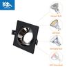 Chrome Black Indoor Ceiling Lights - Single Boxed Downlights - 30° Tilt Adjustable Downlight with GU10 Lights