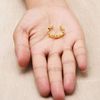 Philip Jones Gold Plated Adjustable Heart Band Ring