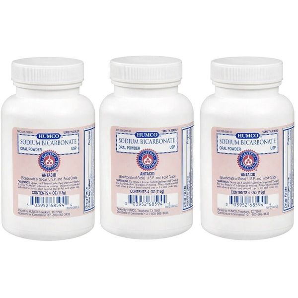 Humco Sodium Bicarbonate Powder 4oz (3 Pack)