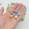 100% Wool Felt Balls 1cm - 100 Count - Assorted Easter Colours