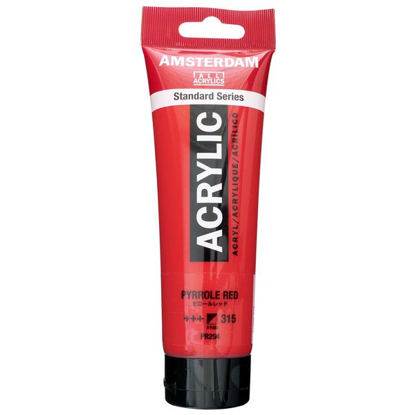 Talens Japan T1709-315 T1709-315 485863 Acrylic Paint Amsterdam Acrylic Color, Pyrrole Red, 4.2 fl oz (120 ml)