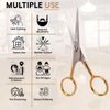 COMBS SCISSORS SHEARS FOR GROOMING MEN WOMEN BEARD, EAR, EYEBROW, NOSE NAILS SET