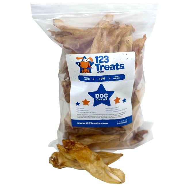 123 Treats - Lamb Ear Dog Chews (30 Count) - from All Natural Free Range Lambs - Quality Ears for Dogs