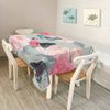 Walmsco Tablecloth Pink Roses Butterflies Decor For Dining Room Kitchen Rectangular Table Cover 132 * 178cm