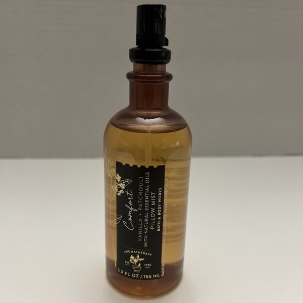 Bath & Body Works COMFORT Vanilla Patchouli Pillow Mist 5.3oz NO SPRAYER TOP E2