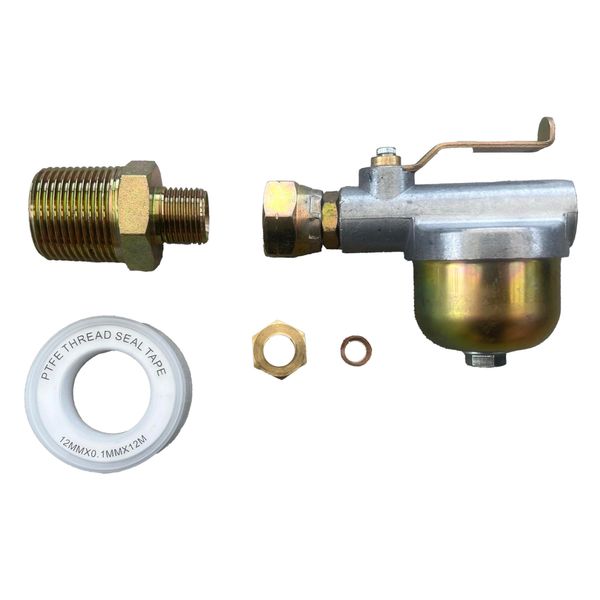 Heating Oil Tank Filter with Isolation Valve - Kerosene Oil Filter, Heating Oil Filter, Heating Oil Tank Filter Valve for Efficient Fuel Filtration