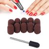 Nail Drill Bits Set, 10 Pcs Nail Grinders Drill Bits Manicure Machine Tools Sand Manicure Pedicure Tool Nail Dedicated Head Grinding Sanding Cap Polisher(2#)