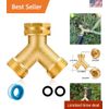 Durable Garden Hose Splitter in Brass - 1 Set for Maximum Water Flow Efficiency