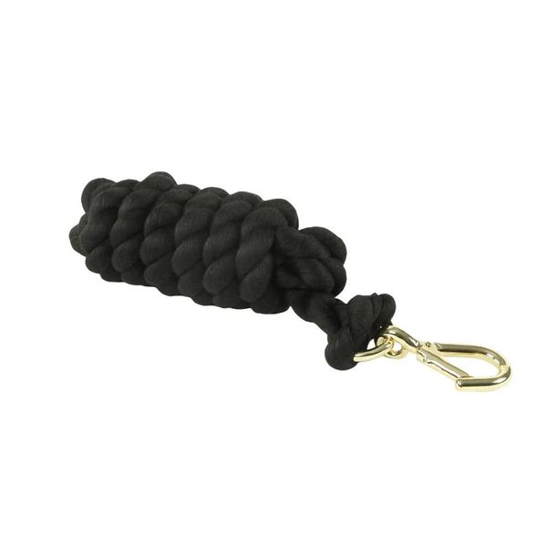 Shires Plain Headcollar Lead Rope Black