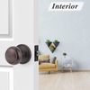 Probrico Passage Door Knobs, Keyless Interior Door Knobs, Closet Hallway Door Handles, Oil Rubbed Bronze, Ball Style, 2 Pack