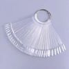 Nail Display Card,50Pcs Fan Shaped Round Head Nail Polish Palettes Color Display Card Nail Practice Tools Nail Display Sticks Nail Art Practice Stiletto Nail Swatches(02)