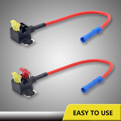 Recoil FT3-10 10 Pack 12V Car Add-a-Circuit Fuse Tap Adapter ACN Blade Fuse/Low Profile Mini Fuse with 10pcs 10A and 20A Fuses