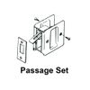 QCAA Solid Brass Sliding Pocket Passage Door Pull, Satin Nickel, Made in Taiwan, 1 Pack