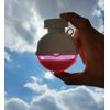 Portable Powder/Pill Supplement Storage Funnel Container 120CC White/Pink