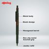 rOtring 600 Ballpoint Pen | Medium Point | Black Ink | Green Barrel | Refillable